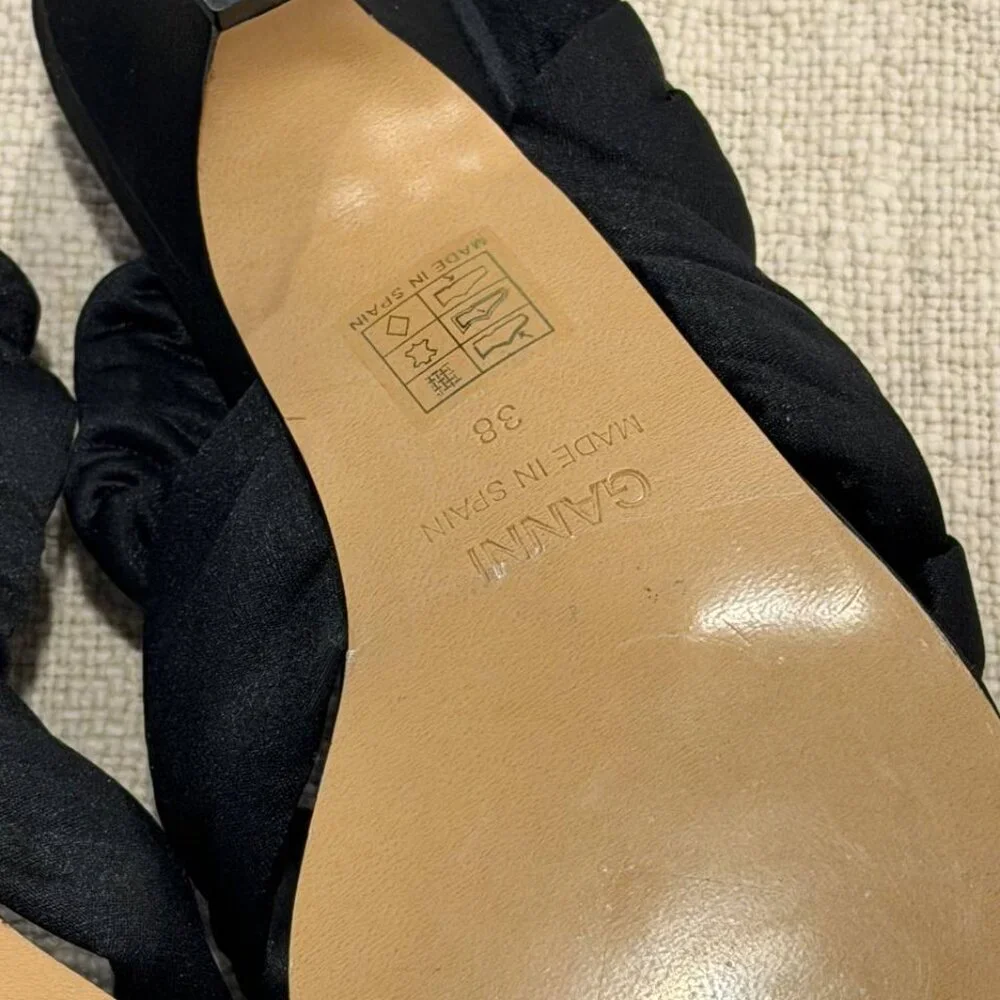 Ganni Black Kitten Heels Square Toe shoes, EU 38 - Picture 2 of 4